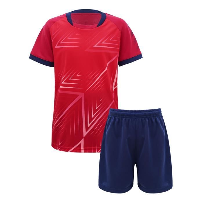 iefiel enfant garçon ensemble maillot de foot et short sport bermudas survêtement jogging cyclisme football été 5-14 ans