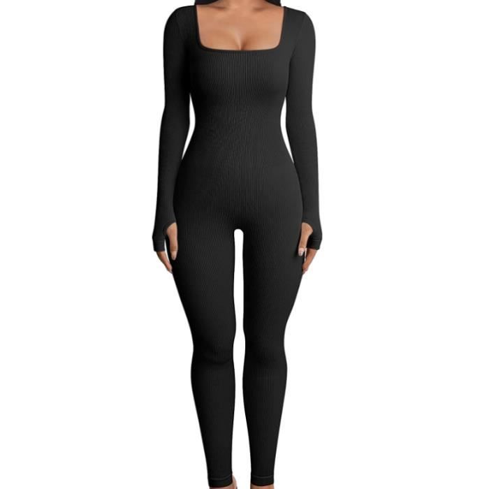 Body Femme Sans Manches Col Carré String Sexy - Bustier Étroite Confortable Pour Tenues Basiques