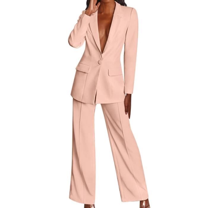 Tailleur Femme Ensembele Pantalon et Veste Pieces Slim Fit