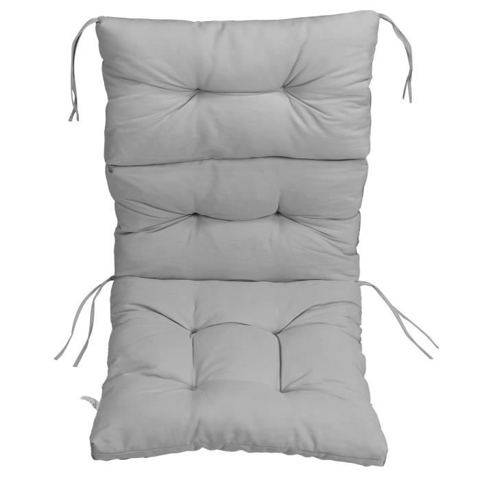 Mxzzand Coussin De Chaise Coussin De Siège De Chaise Avec Sangles Coussin Inclinable De Jardin