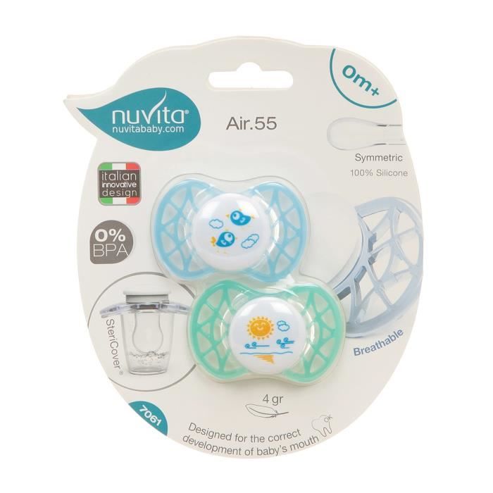 Nuvita Air 55 Sucette Bebe Symmetrique 0 Mois Bleu Cdiscount Puericulture Eveil Bebe Nuvita Air 55 Sucette Bebe Symmetrique 0 Mois Bleu Cdiscount Puericulture Eveil Bebe