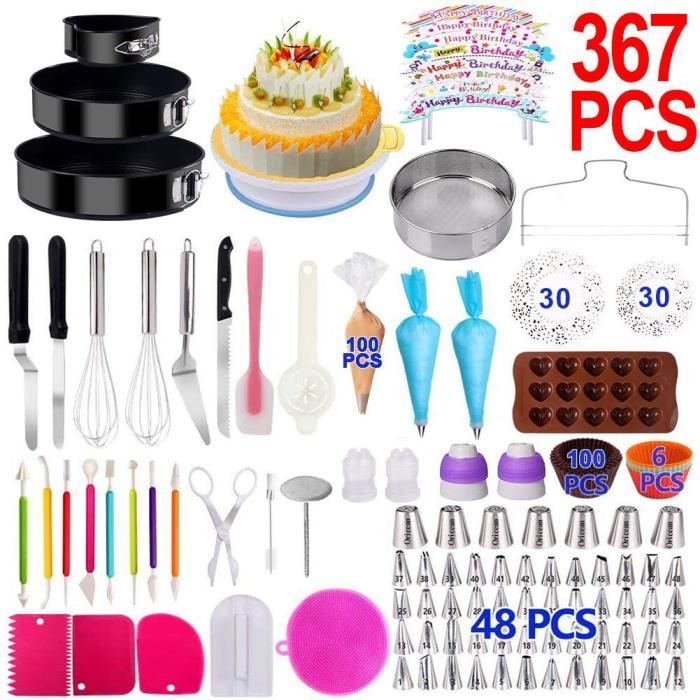 Oricean Kit Pâtisserie 367 PCS Moules à Gâteau Douille Pâtisserie