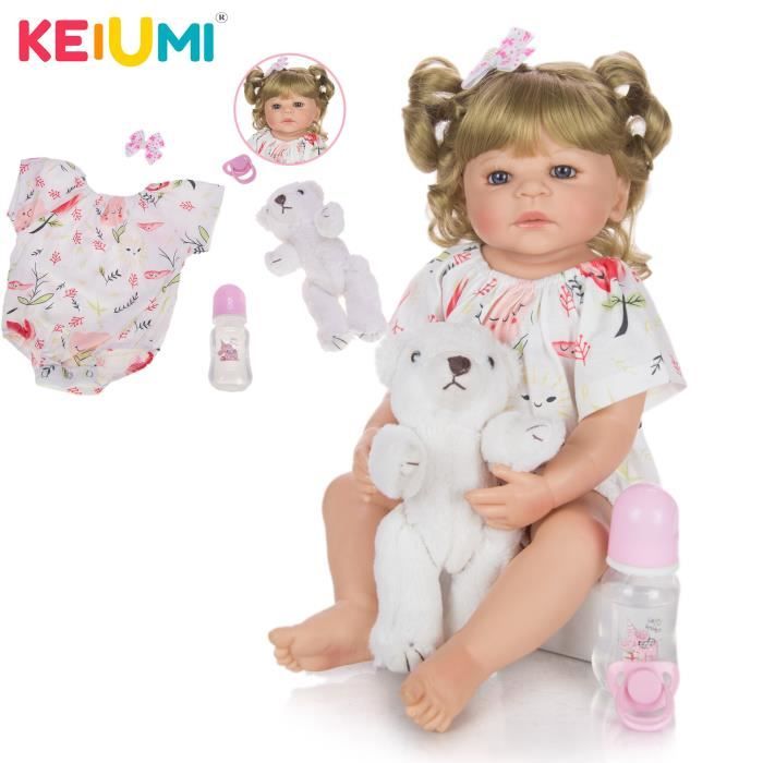 RUMOCOVO® Poupée bébé Reborn en Silicone de 55 cm, jouets de princesse réalistes, cadeaux d'anniversaire pour enfants