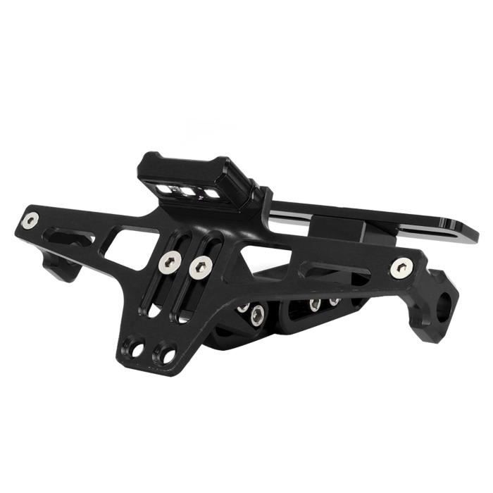 SALUTUYA Support de plaque d'immatriculation pour moto Support de Plaque d'immatriculation Télescopique auto mobylette