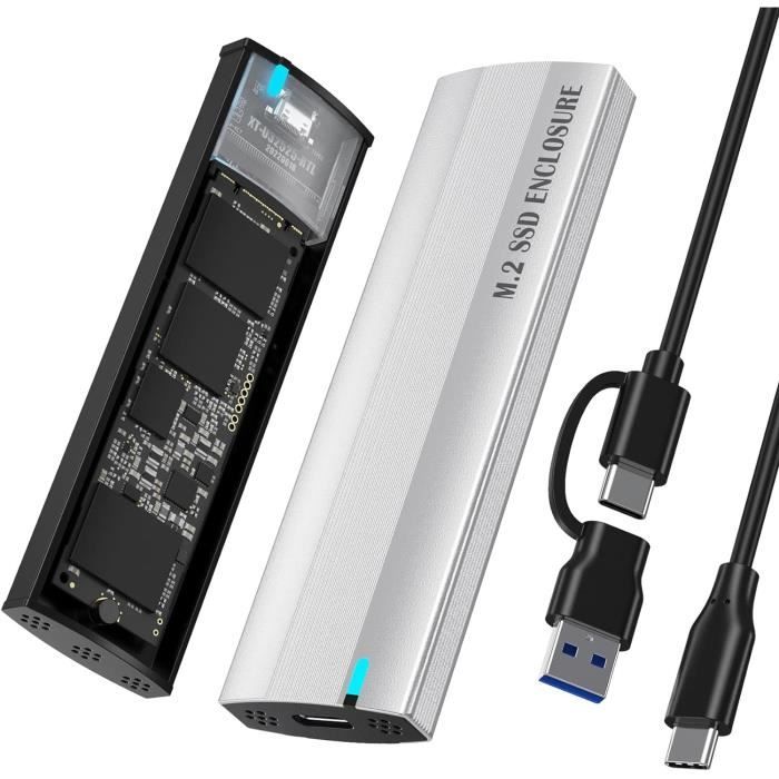 Adaptateur De Disque Dur SSD Vers USB M.2NGFF, Vitesse 10 Gbps, Puce JMS580 Pour 2230/2242/2260/2280 SSD