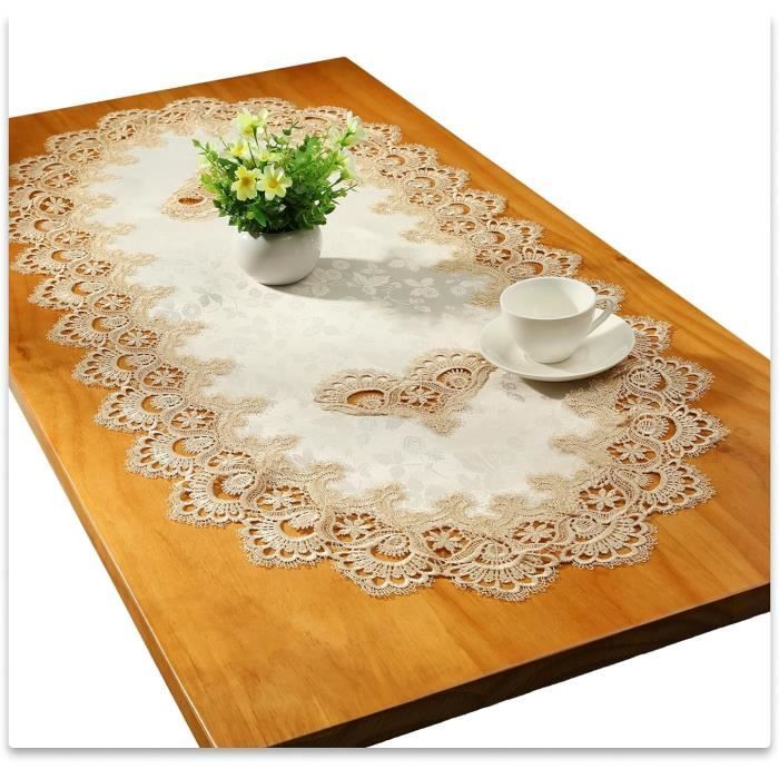 Nappe rectangulaire crochet d'occasion - Linge de maison