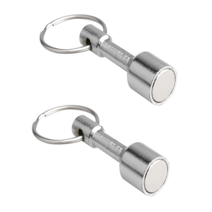 4cm Full Métal Outil Ceinture Rétractable-argent Clé Anneau À Tirer Porte Clip