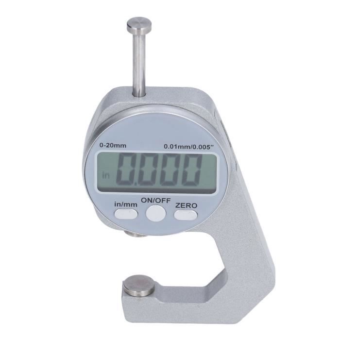 Jauge D'Épaisseur Numérique Portable 0-12.7mm - Testeur Précision 0.01mm Avec Écran LCD