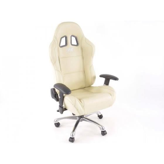 Fauteuil De Bureau Sportif Avec Accoudoir Cuir Artificiel Beige Cousure Noir Achat Vente Chaise De Bureau Beige Soldes Sur Cdiscount Des Le 20 Janvier Cdiscount