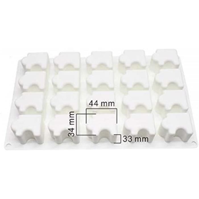 Moule Silicone Tessco Forme Couteau – Double Cavité, 0,4x2x6 Pouces, Bleu
