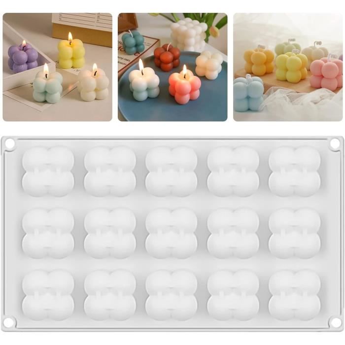 Moule Bougie Silicone, 6 Pièces Moule En Silicone Pour Bougie, 3D Diy