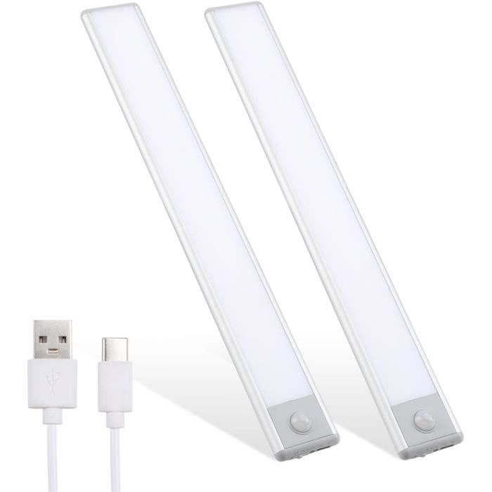 Lot De 2 Lampes LED Pour Bouteille - Bâtons Lumineux Rechargeables - Mode Strobe & Fixe - Pour Fête, Bar, Mariage