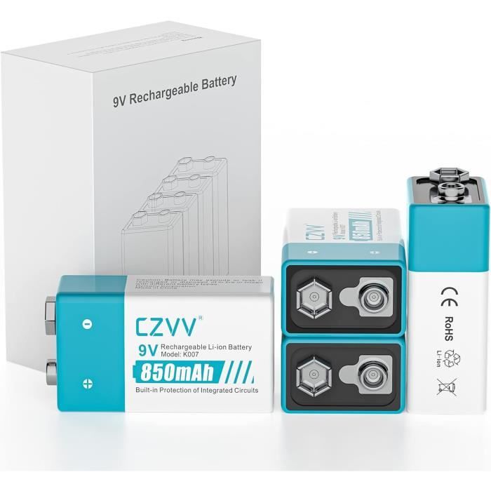 Piles AAA Rechargeables Lithium 1,5V - 2 Unités, Haute Capacité 1100 MWh, 1300 Cycles, Anti-Fuite, Pour Télécommande, Souris, Jouets