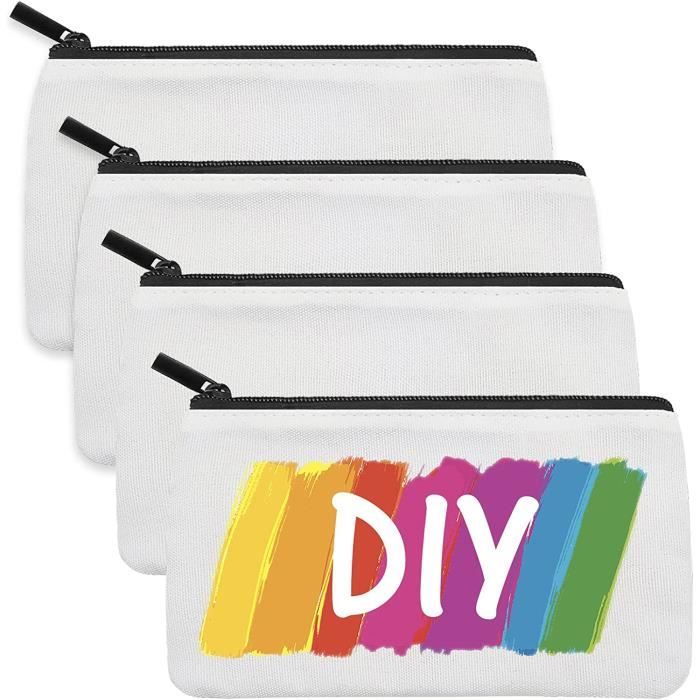 Couleur B1 Trousse à Crayons En Toile Rétractable, Trousse à Crayons De Couleur Cousue, Sac De