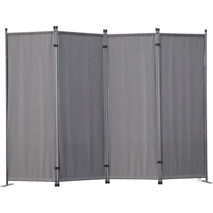 Paravent 4 Panneaux Angel Living 180x324cm - Beige, Pliable, Intérieur/Extérieur