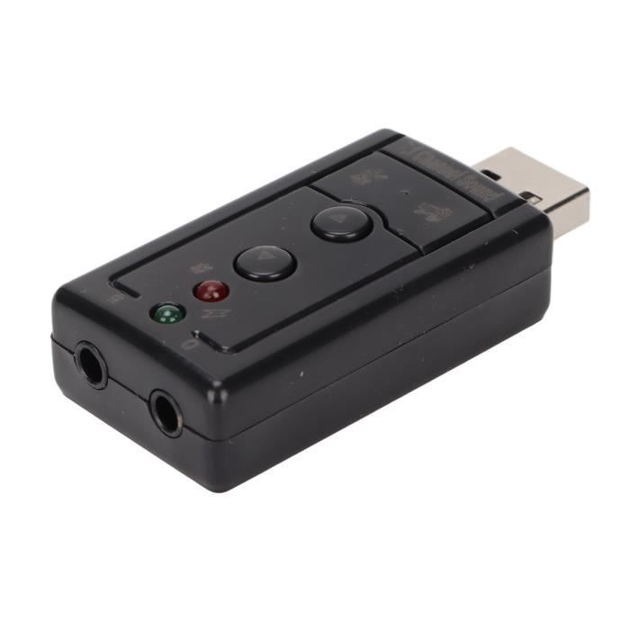 CSL Carte Son USB 7.1 Externe – Son 3D Surround Avec Contrôles Volume – Plug & Play