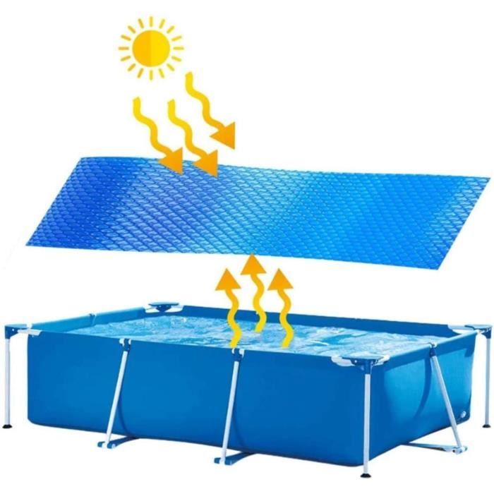 Bâche De Piscine Rectangulaire – Taille 220x150 Cm (autres Tailles Dispo) – Tissu Polyester Résistant UV – 4 Saisons, étanche