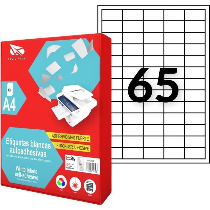 600 Autocollants Rectangulaires Blancs, Autocollants Auto Adhésifs