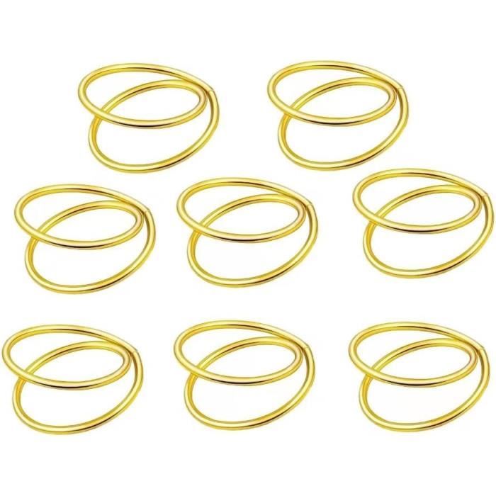 Lot De 6 Ronds De Serviette En Acier Inoxydable - Élégants Et Durables Pour Toutes Vos Tables