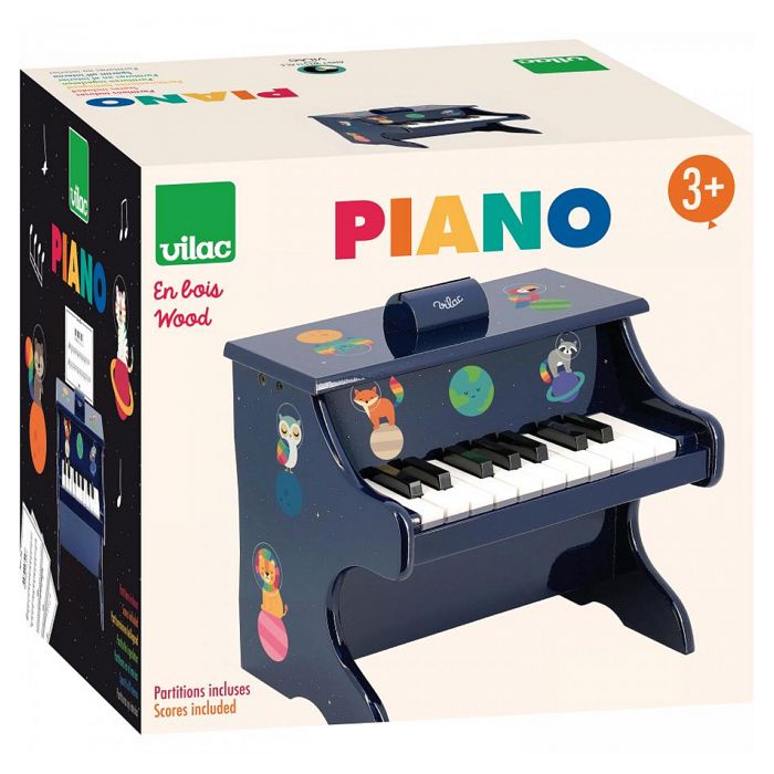 Piano Arc-en-ciel Vilac Andy Westface - Jouet Musical pour Enfant - 18 touches - Support à partitions