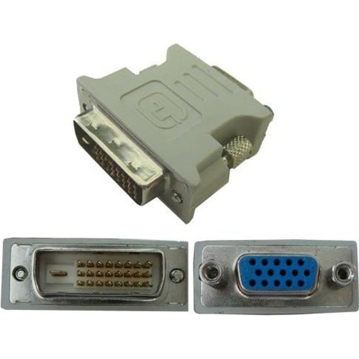 Jser Source 24  1 DVI-D DVI vers VGA mâle évier Active câble convertisseur 2 m pour PC moniteur HDTV 