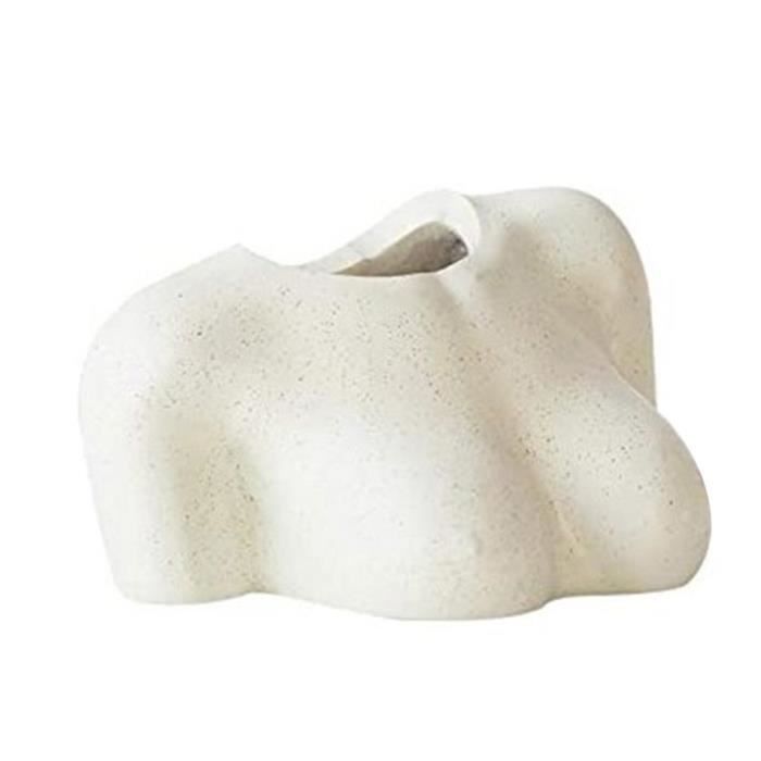 Carolilly Vase En Forme De Corps Femme Vase Céramique Décoratif Pot De Fleur Intérieur Art Moderne Vase Sculpture Corps (One Size, A