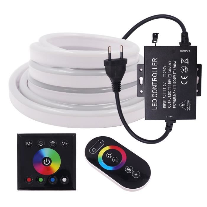 BANDE LED,RGB Panel Remote Set-1m--Bande lumineuse LED en néon 220V ...