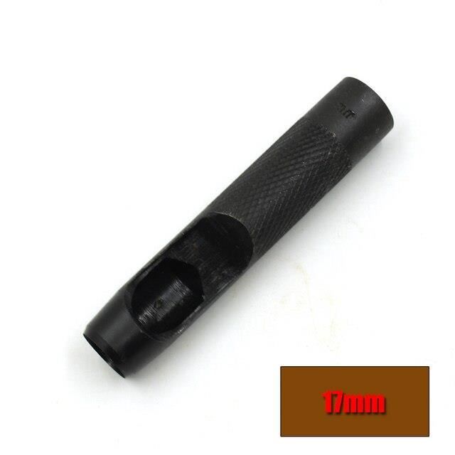 Wiltec Jeu Poinçons De Cuir 2-22mm 15 Pcs. Acier Au Carbone Cuir Caoutchouc Plastique Souple Outil Bricolage Perforation Emporte-pièce Découpe-cuir Estampage