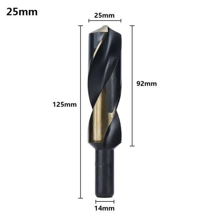Foret HSS-R 14.5mm - Tige Réduite 13mm, Pour Métal, Acier, Laiton