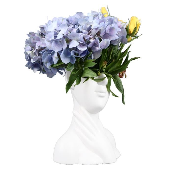 Atmosphera Vase Tête De Femme Yuca En Céramique H18,2cm - Décoration Ethnique