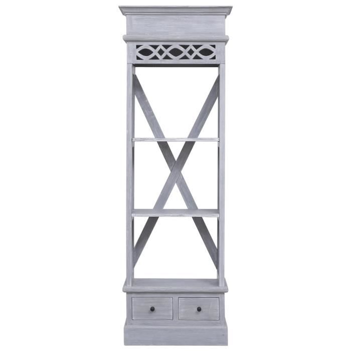 FAEBuffet armoires de rangement gris 60x30x180 cm Bois d