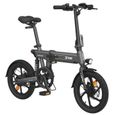 HIMO Z16 16 pouces pliant assistance électrique vélo cyclomoteur E-Bike gamme 80KM 10AH-Gris-1