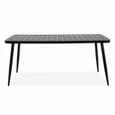 Table de jardin - OVIALA - BRISTOL - Aluminium - Noir - Rectangulaire-1