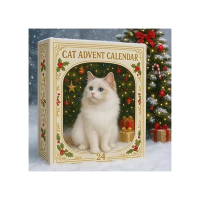 Calendrier De L'Avent Chat 2025 - 24 Pendentifs Acrylique Thème Chat | Décoration Sapin Noël Pour Enfants Et Adultes