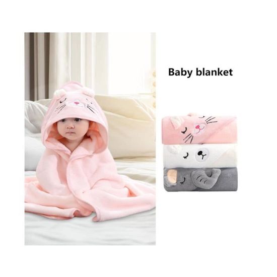 Nosbebes ® Serviette Cap Sortie De Bain Bébé Idée Cadeau Naissance Bébé