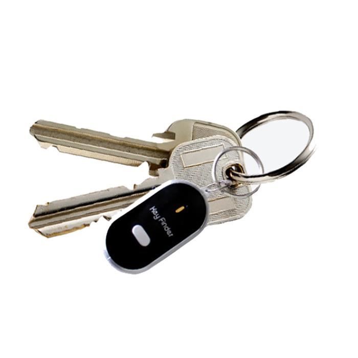 TD® Porte clé siffleur couleur blanche retrouver clés et porte clés haute  qualité signal clignotement et lumière rouge sonore - Cdiscount Auto