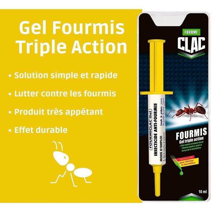 CLAC Gel Fourmis Triple Action, Produit pour Lutter Contre Les Fourmis ...