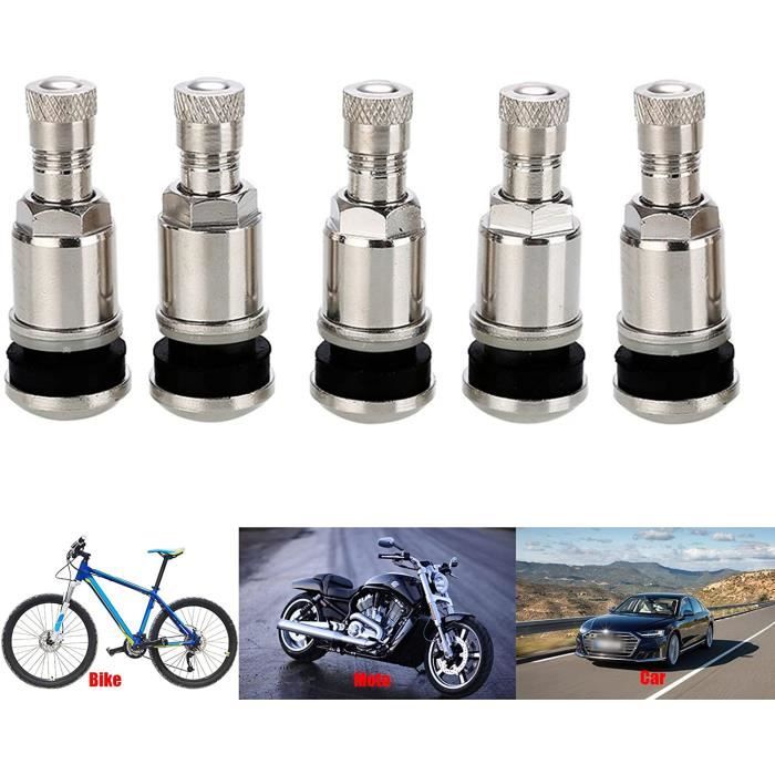 Lot De 8 Bouchons De Valve En Aluminium – Avec Joint étanche – Pour Voitures, SUV, Vélos, Motos – Noir