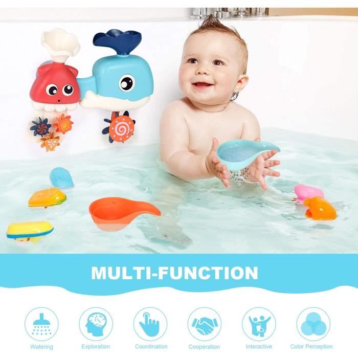 Ensemble Jouets Bain Bébé Douche D eau Baleine Poulpe Jouet Baignoire À Eau Tout-petits Garçons Ensemble Jouets Bain Bébé Douche D eau Baleine Poulpe Jouet Baignoire À Eau Tout-petits Garçons