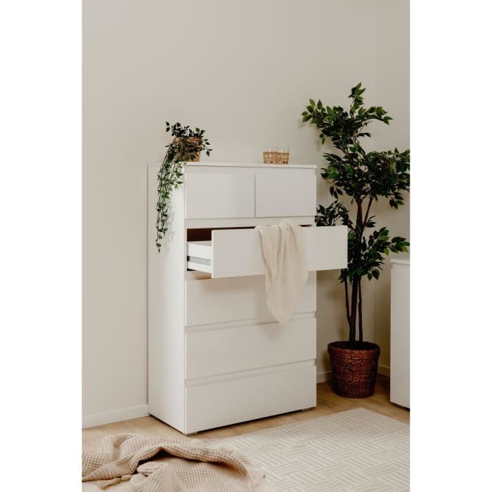 IDANÄS Commode 4 tiroirs, blanc, 104x118 cm