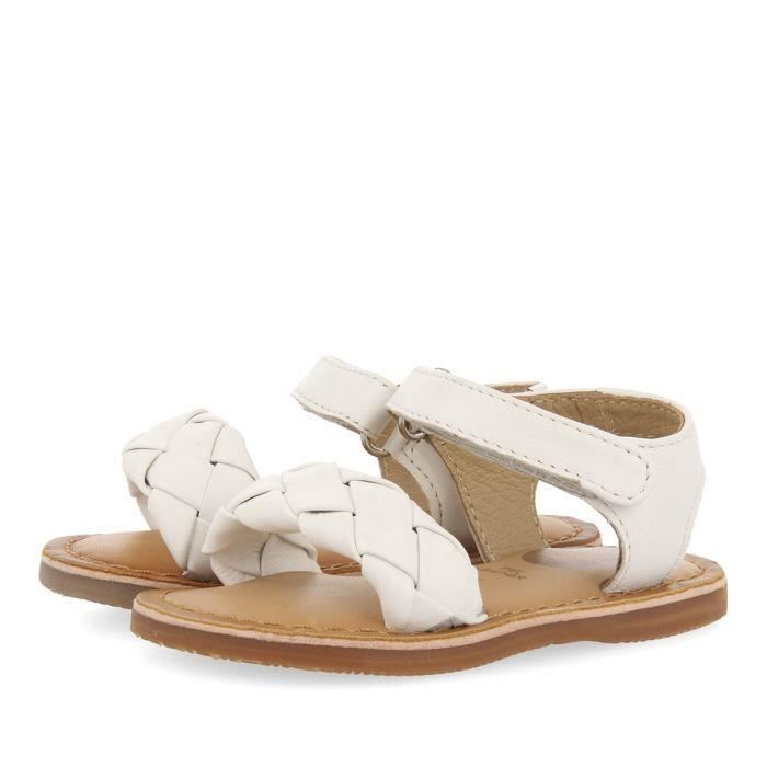 Sandales b b fille en cuir blanc Gioseppo Poas Semelle souple