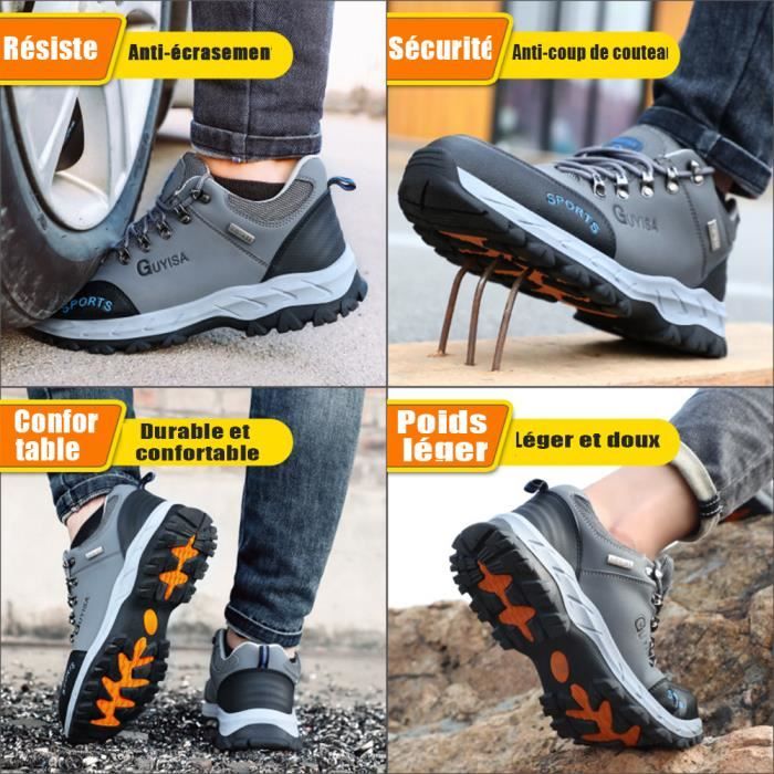 DYKHMILY Chaussures De Sécurité Femme Légères – Embout Acier, Coussin D'Air Amortissant, Respirantes Et Confortables Toute La Journée