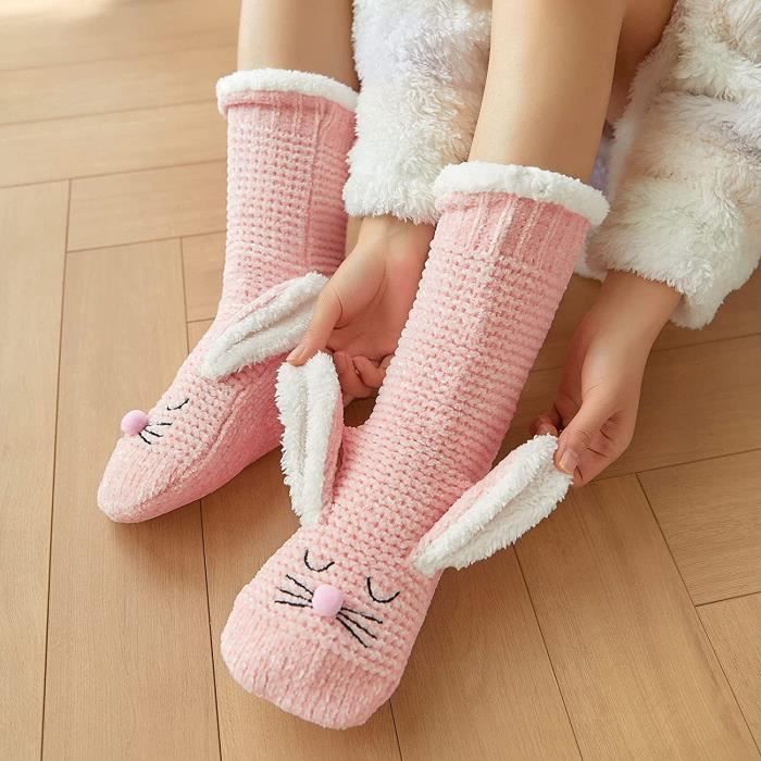 Chaussette Femme Chaussons Chaussettes Hiver Maison paisse