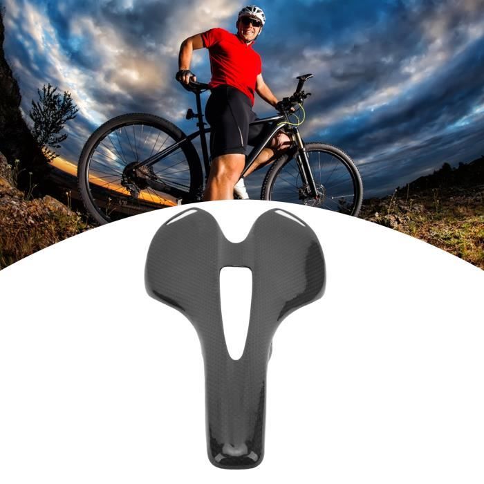 Siège de cyclisme imprimé 3D, selle entièrement en fibre de carbone avec absorption des chocs et design ventilé pour montagne et route