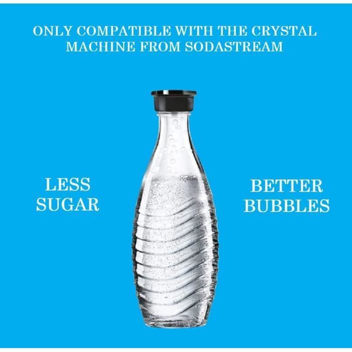 Sodastream Carafe en Verre pour Machine à Eau Pétillante Crystal,  Transparente, Compatible Lave-vaisselle, 0.6 L