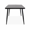 Table de jardin - OVIALA - BRISTOL - Aluminium - Noir - Rectangulaire-2