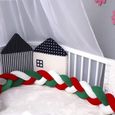 3M Tour de Lit Bébé Coussin Serpent Tressé Pare-chocs décoration de Noël Pour les Nouveau-nés lit Sommeil-2