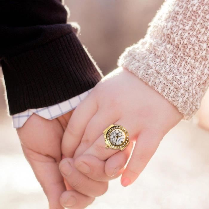 Montres Bague Pour Femme Montre A Doigt Vintage Ron Montre A Mo Bague D Horloge Analogique Hommes Femmes Bijoux Cadeaux u4585 Or Achat vente montre bague Cdiscount