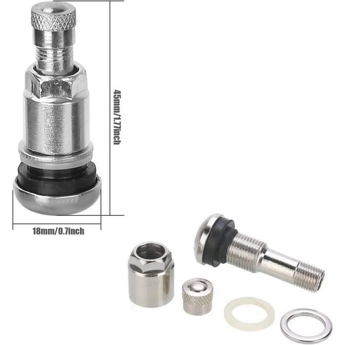 Les 5 Valves De Jante Universelles,Vannes En Caoutchouc TR413,Valve Pneu Voiture, Voiture Pneu Tubeless Valve Bouchon,Noir