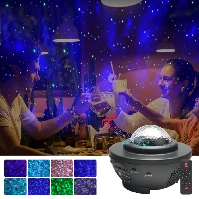 Lampe à poser,Ciel étoilé galaxie projecteur lumière Bluetooth Usb commande  vocale lecteur de musique LED veilleuse USB - Type 3 - Cdiscount Maison